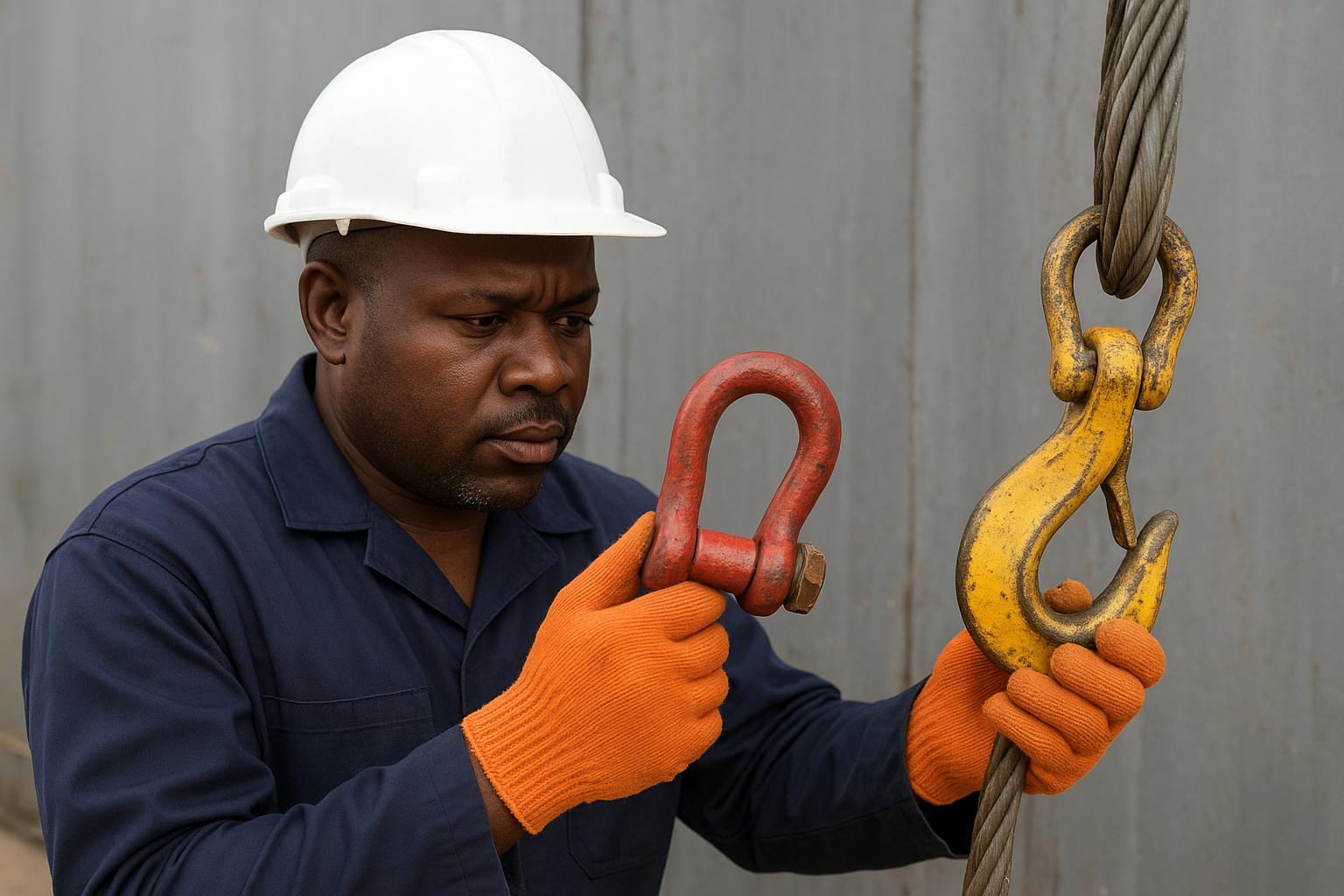 inspection of rigging equipment.